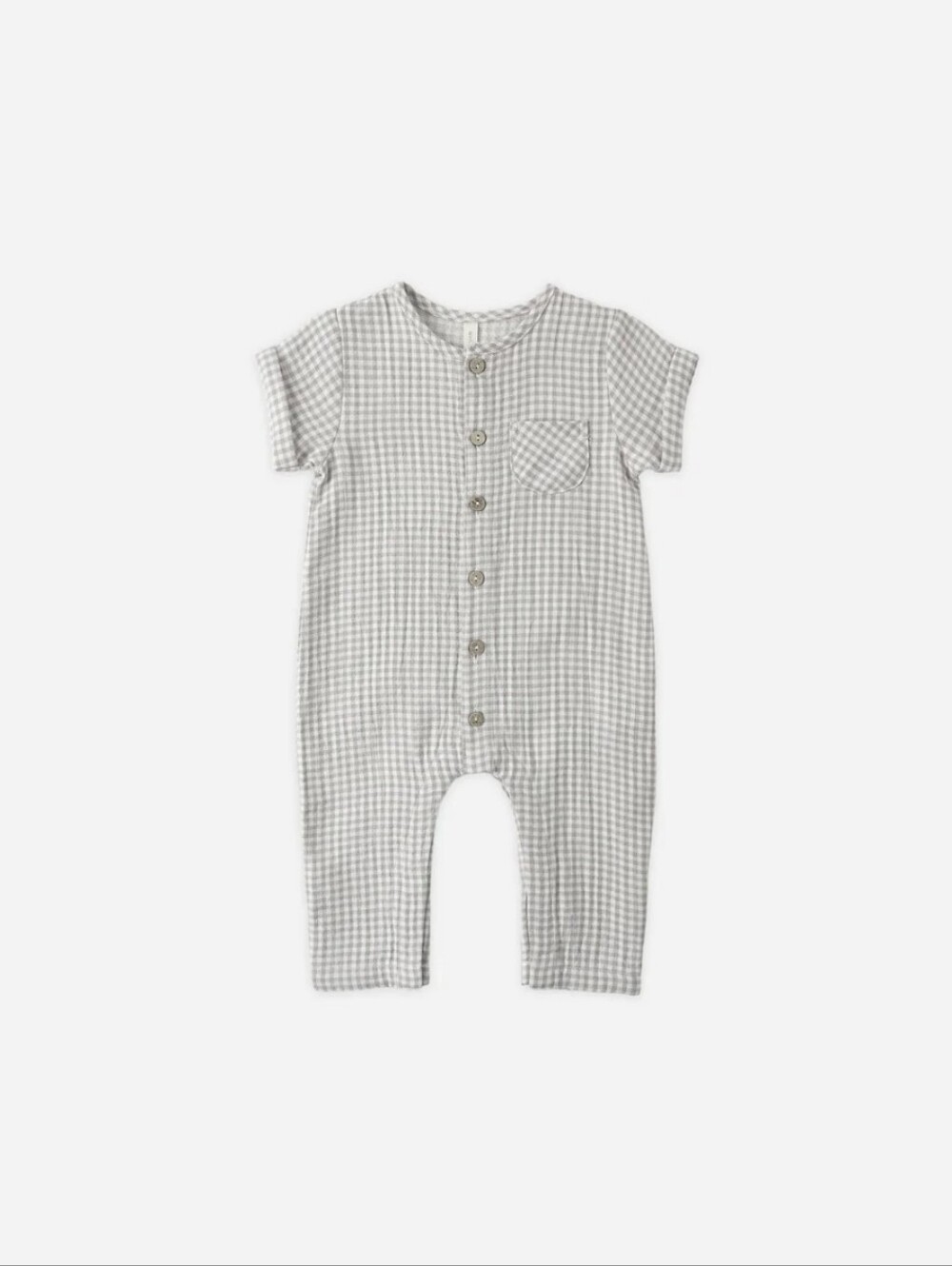 Quincy Mae Sage Gingham Jumpsuit